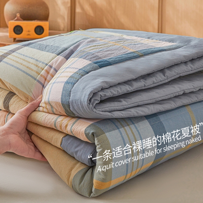 91家纺网 家纺一手货源 找家纺 猎鹿人家纺 2026新款A类水洗棉新疆棉花夏被 被子被芯 晚秋