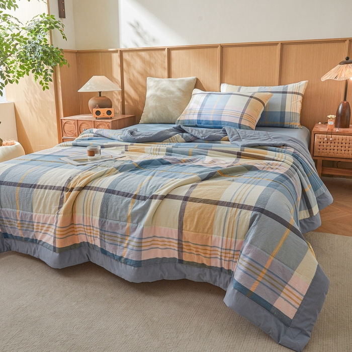 91家纺网 家纺一手货源 找家纺 猎鹿人家纺 2026新款A类水洗棉新疆棉花夏被 被子被芯 晚秋