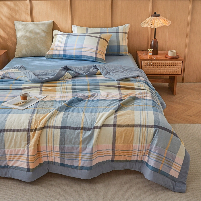 91家纺网 家纺一手货源 找家纺 猎鹿人家纺 2026新款A类水洗棉新疆棉花夏被 被子被芯 晚秋