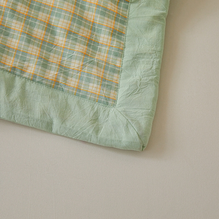 91家纺网 家纺一手货源 找家纺 猎鹿人家纺 2026新款A类水洗棉新疆棉花夏被 被子被芯 夏洛特绿