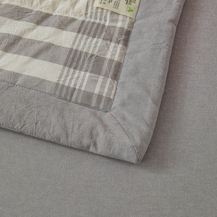 91家纺网 家纺一手货源 找家纺 猎鹿人家纺 2026新款A类水洗棉新疆棉花夏被 被子被芯 夏日芳华灰