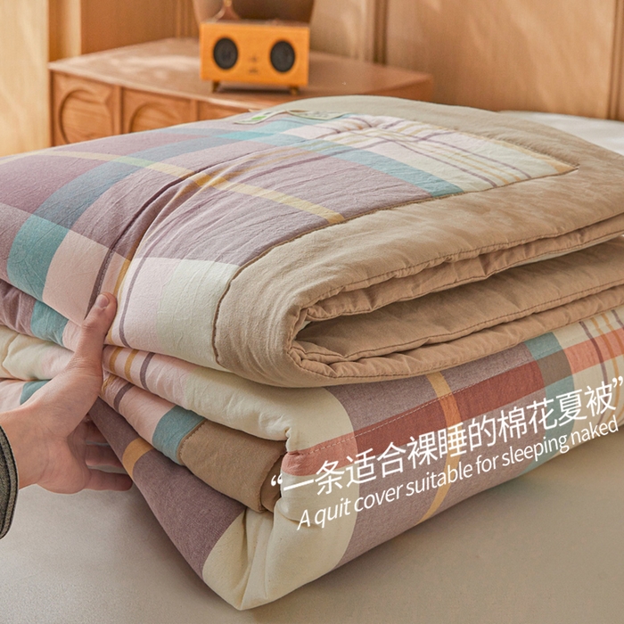 91家纺网 家纺一手货源 找家纺 猎鹿人家纺 2026新款A类水洗棉新疆棉花夏被 被子被芯 旭日