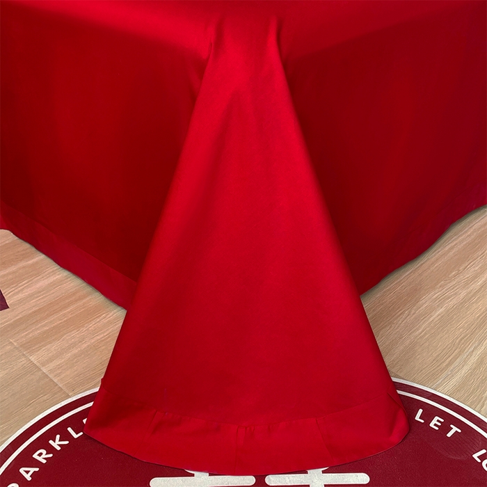 91家纺网 家纺一手货源 找家纺 2026年新款中式亲肤加厚双面磨毛婚庆四件套刺绣多件套金喜龙凤