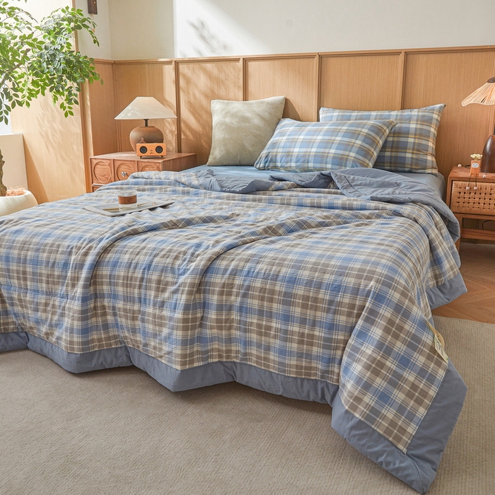 91家纺网 家纺一手货源 找家纺 猎鹿人家纺 2026新款A类水洗棉新疆棉花夏被 被子被芯 雅尚