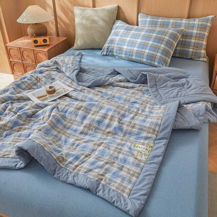 91家纺网 家纺一手货源 找家纺 猎鹿人家纺 2026新款A类水洗棉新疆棉花夏被 被子被芯 雅尚