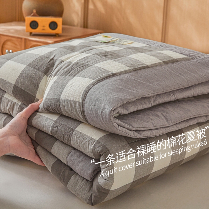 91家纺网 家纺一手货源 找家纺 猎鹿人家纺 2026新款A类水洗棉新疆棉花夏被 被子被芯 优卡生活