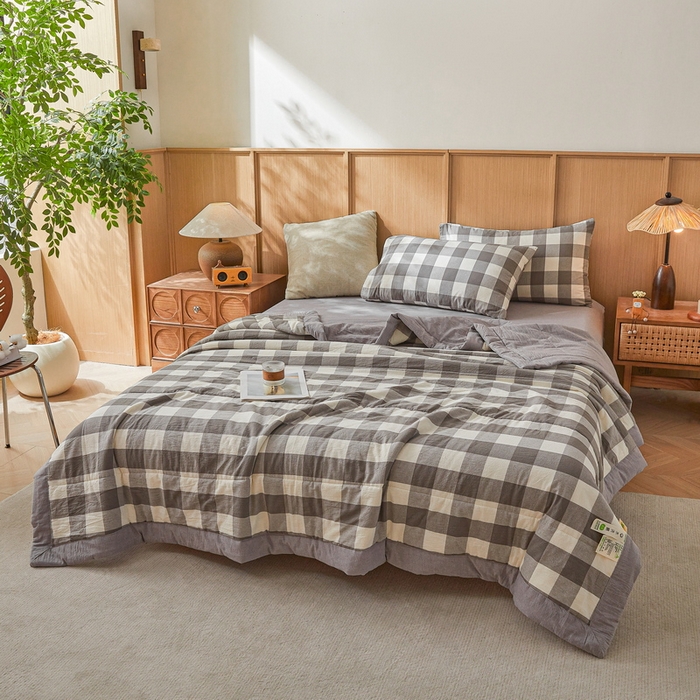 91家纺网 家纺一手货源 找家纺 猎鹿人家纺 2026新款A类水洗棉新疆棉花夏被 被子被芯 优卡生活