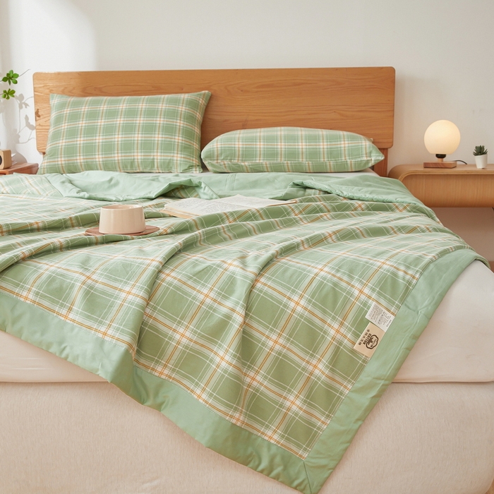 91家纺网 家纺一手货源 找家纺 猎鹿人家纺 2026新款A类水洗棉新疆棉花夏被 被子被芯 橄榄绿