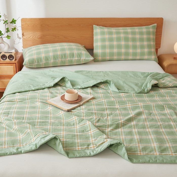 91家纺网 家纺一手货源 找家纺 猎鹿人家纺 2026新款A类水洗棉新疆棉花夏被 被子被芯 橄榄绿