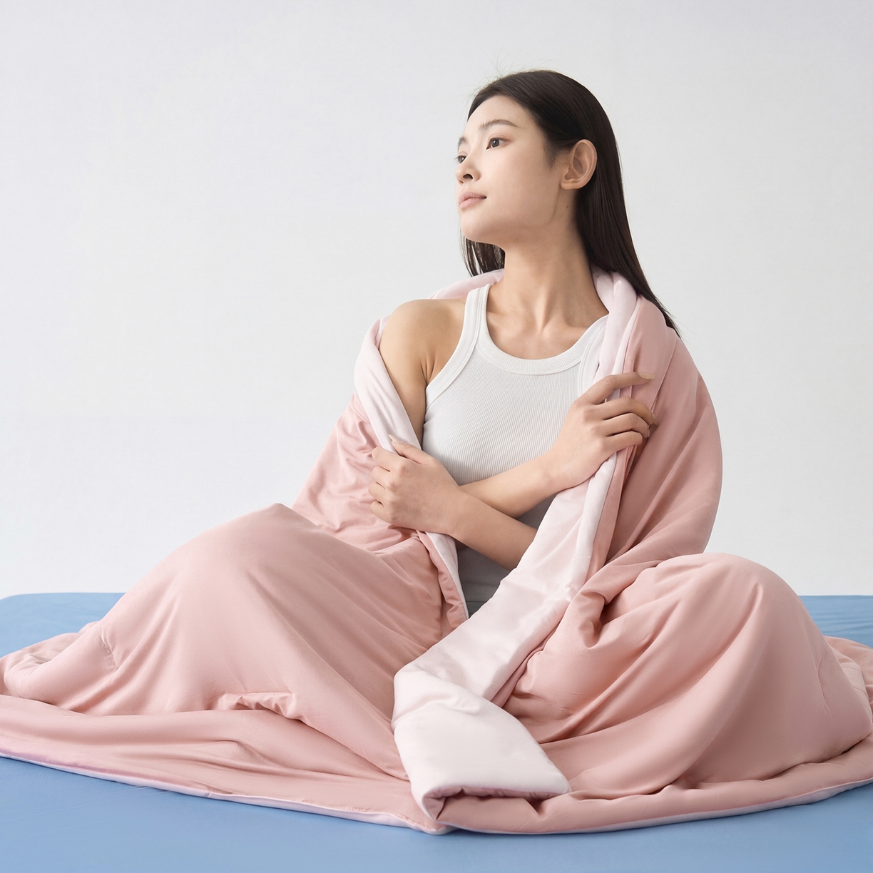 91家纺网 家纺一手货源 找家纺 恒科家纺 2026春夏新款某朵同款质量夏季双感深睡被夏被夏凉被pro3.0（含包装） 柔云粉