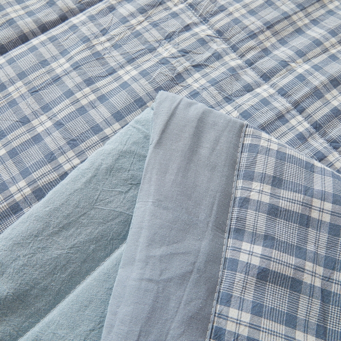 91家纺网 家纺一手货源 找家纺 猎鹿人家纺 2026新款A类水洗棉新疆棉花夏被 被子被芯 海蓝格