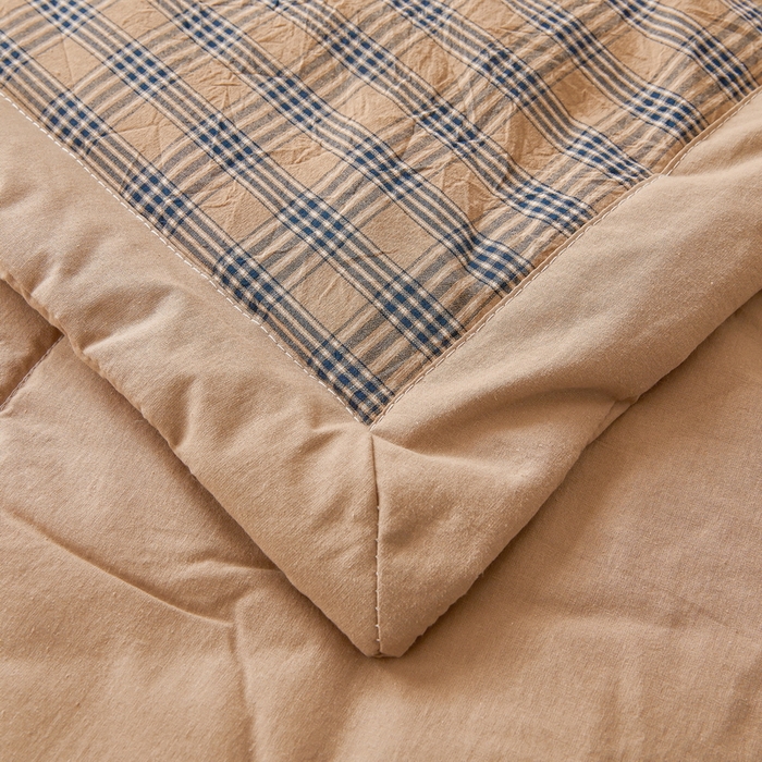 91家纺网 家纺一手货源 找家纺 猎鹿人家纺 2026新款A类水洗棉新疆棉花夏被 被子被芯 焦糖