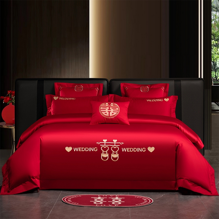 91家纺网 家纺一手货源 找家纺 （总）博之洋婚庆 2026新款新中式亲肤棉婚庆大红刺绣系列四件套,喜爱,喜运绵绵-红,喜运绵绵-金,花田喜事,爱的诺言-红,爱的诺言-金,今生约定,龙凤送喜,子孙满堂,甜蜜爱恋-红,甜蜜爱恋-金,龙凤九霄,龙凤如意,盛世华章-红,盛世华章-金