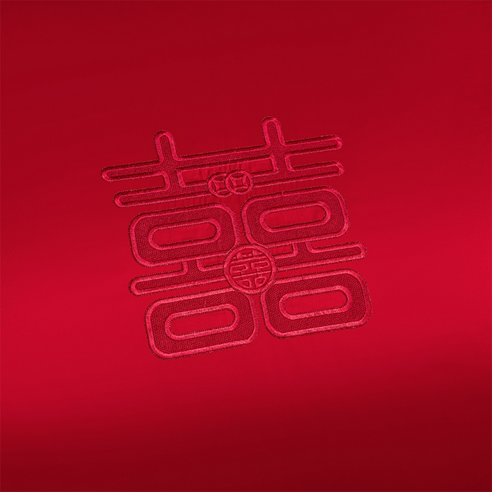 91家纺网 家纺一手货源 找家纺 博之洋婚庆 2026新款新中式亲肤棉婚庆大红刺绣系列四件套 甜蜜爱恋-红