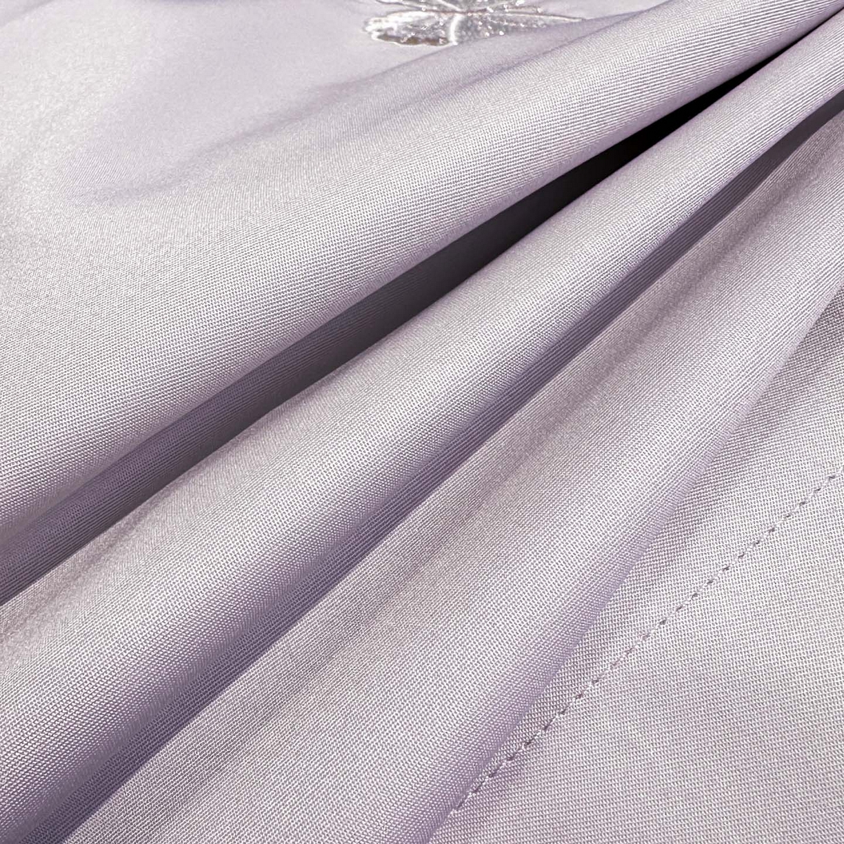 91家纺网 家纺一手货源 找家纺 七七家纺 2026新款浮雕亲肤棉刺绣四件套-迪拉系列 迪拉-浅紫