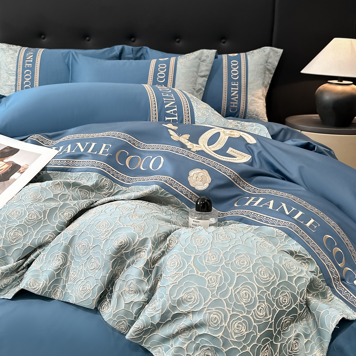 91家纺网 家纺一手货源 找家纺 置顶家纺 2025新款亲肤刺绣婚庆磨毛四件套 吉祥龙凤-大红