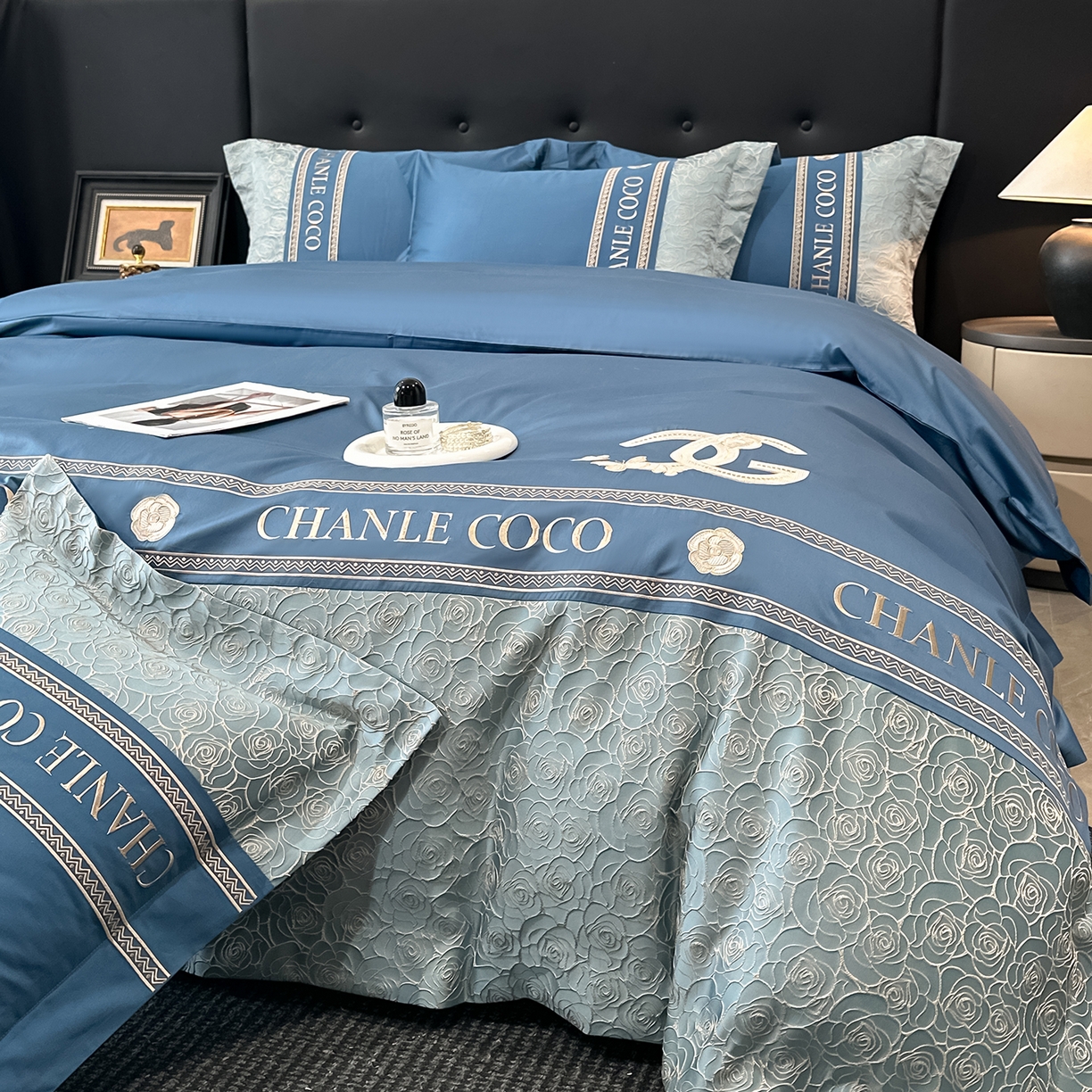 91家纺网 家纺一手货源 找家纺 （总）置顶家纺 2026新款香芙亲肤提花刺绣四件套