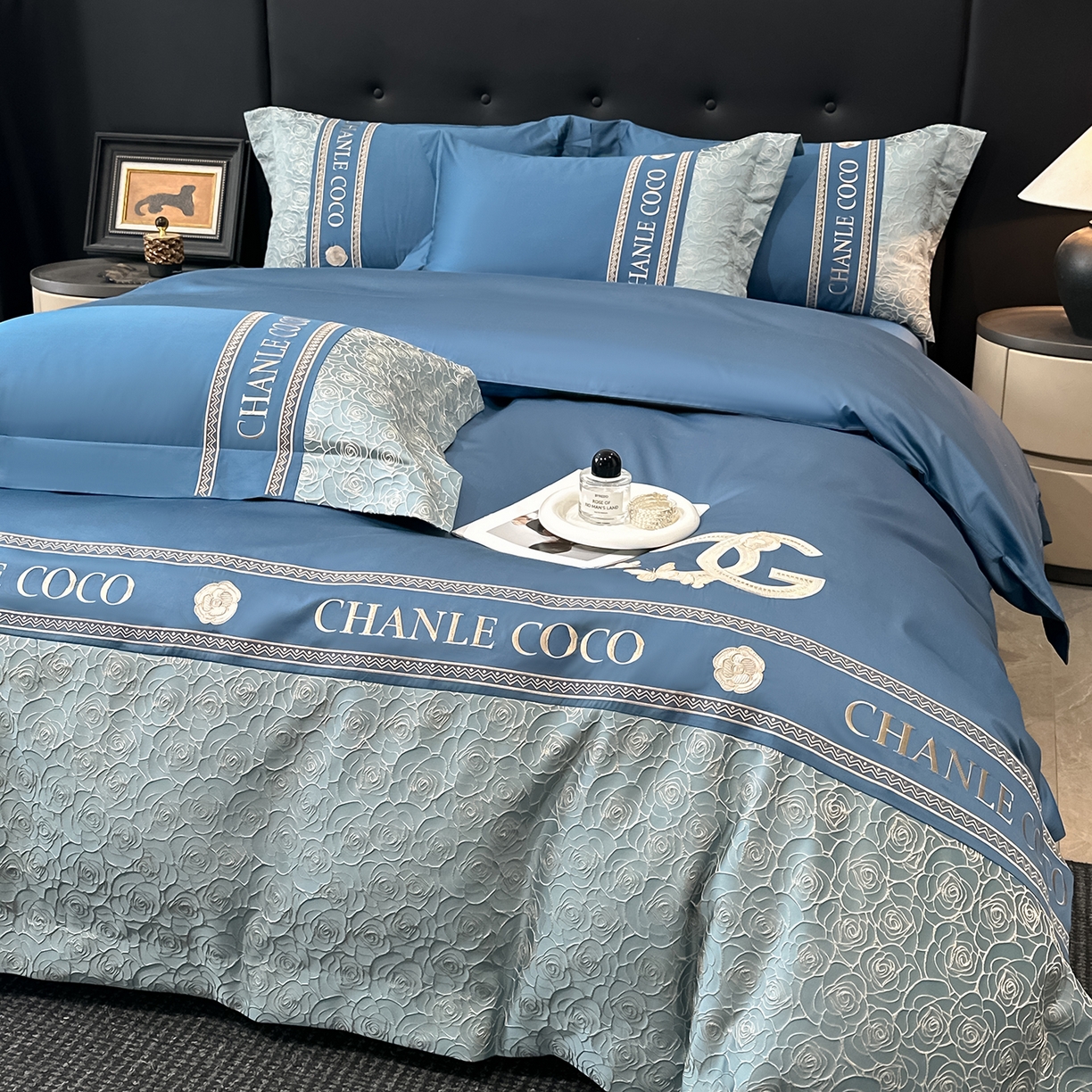 91家纺网 家纺一手货源 找家纺 （总）置顶家纺 2026新款香芙亲肤提花刺绣四件套