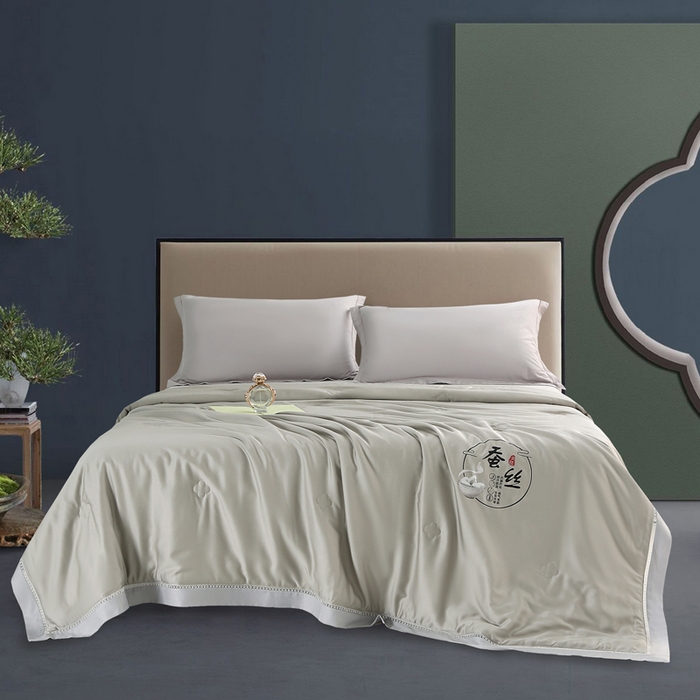 （总）薇玛仕 2026春夏新款镂空款60天丝莱赛尔蚕丝纯色夏凉被空调被