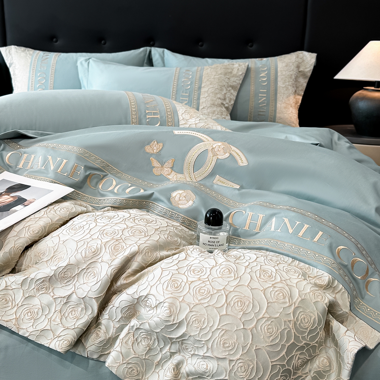 91家纺网 家纺一手货源 找家纺 （总）置顶家纺 2026新款香芙亲肤提花刺绣四件套