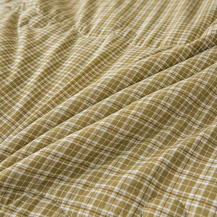 91家纺网 家纺一手货源 找家纺 西域种棉人 2026新款A类新疆棉花夏凉被加宽包边水洗棉无印格子印花吸湿透气棉花夏被空调被 小格绿