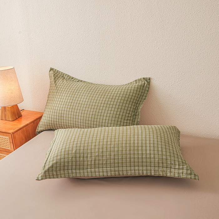 91家纺网 家纺一手货源 找家纺 西域种棉人 2026新款A类新疆棉花夏凉被加宽包边水洗棉无印格子印花吸湿透气棉花夏被空调被 小格绿