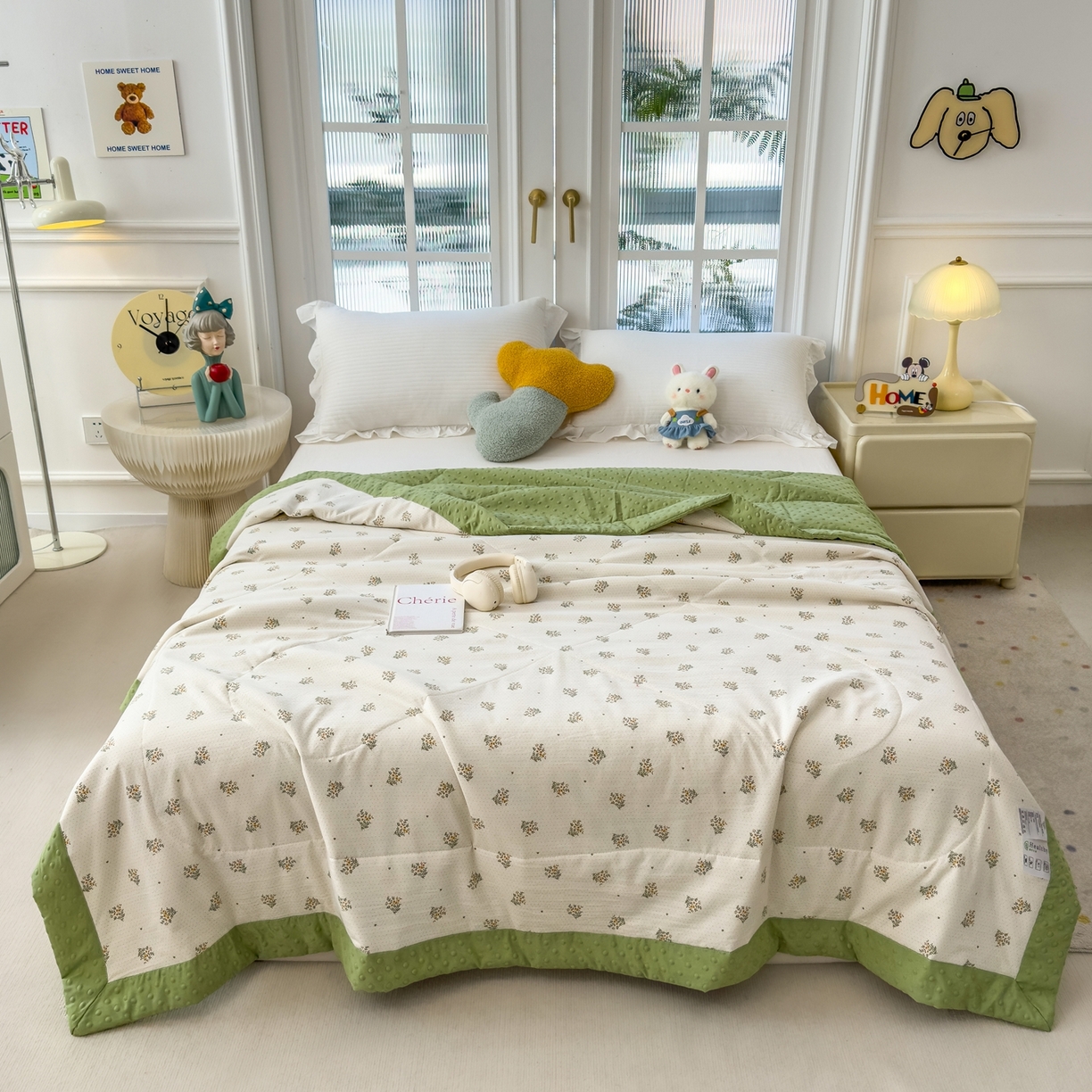 91家纺网 家纺一手货源 找家纺 斯尔顿 2026新款印花夏凉豆豆夏被手工包边被子被芯儿童 幸会