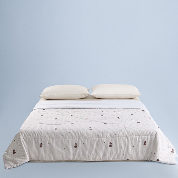 金昱纺 2026春夏新款A类全棉双层纱棉花单夏被夏凉被空调被 奥利狗-蓝