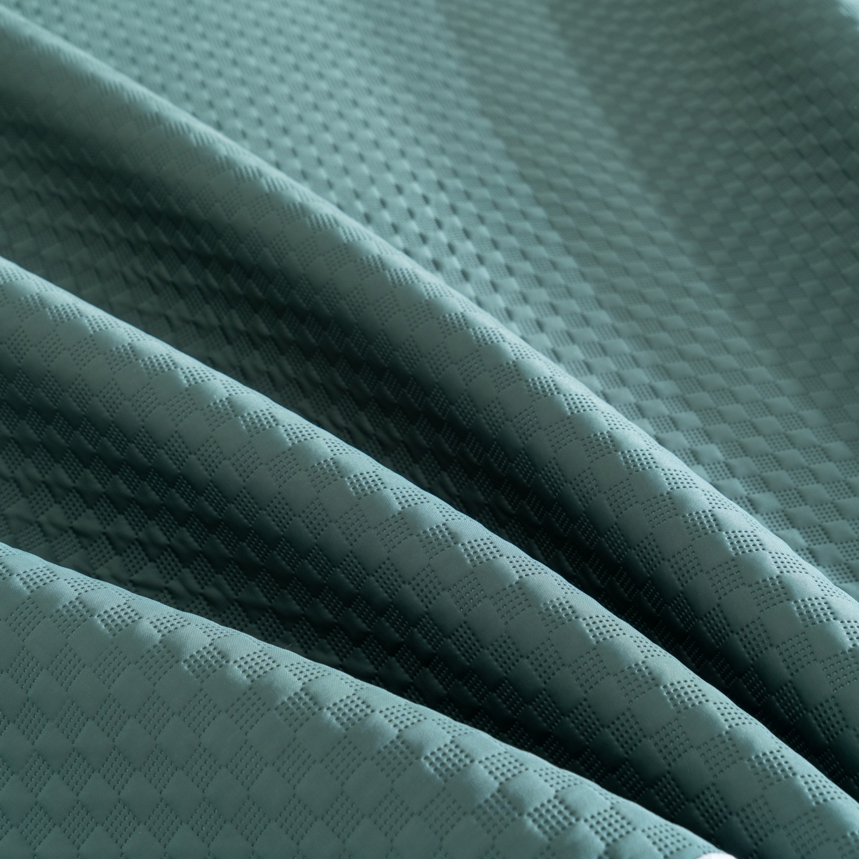 91家纺网 家纺一手货源 找家纺 凌云家纺 2026新款宽边锦纶凉感冰丝席三件套冰格空气席单凉席 冰格空气席-墨绿