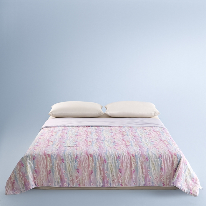 金昱纺 2026春夏新款A类全棉双层纱棉花单夏被夏凉被空调被 禾棠映月-紫