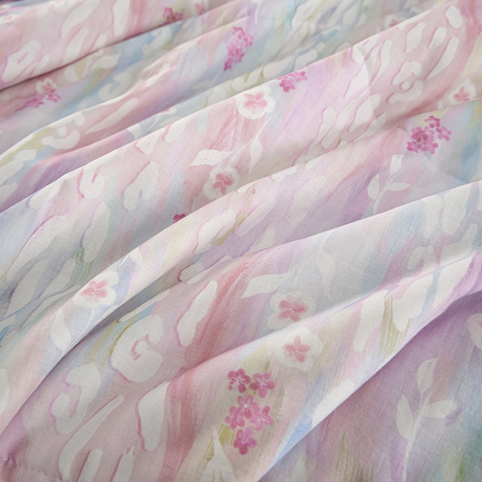 91家纺网 家纺一手货源 找家纺 金昱纺 2026春夏新款A类全棉双层纱棉花单夏被夏凉被空调被 禾棠映月-紫