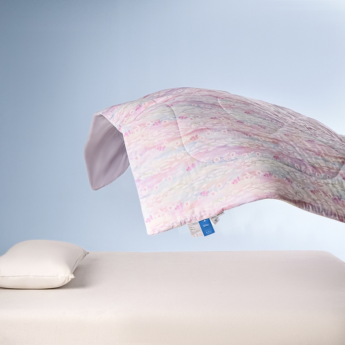 91家纺网 家纺一手货源 找家纺 金昱纺 2026春夏新款A类全棉双层纱棉花单夏被夏凉被空调被 禾棠映月-紫