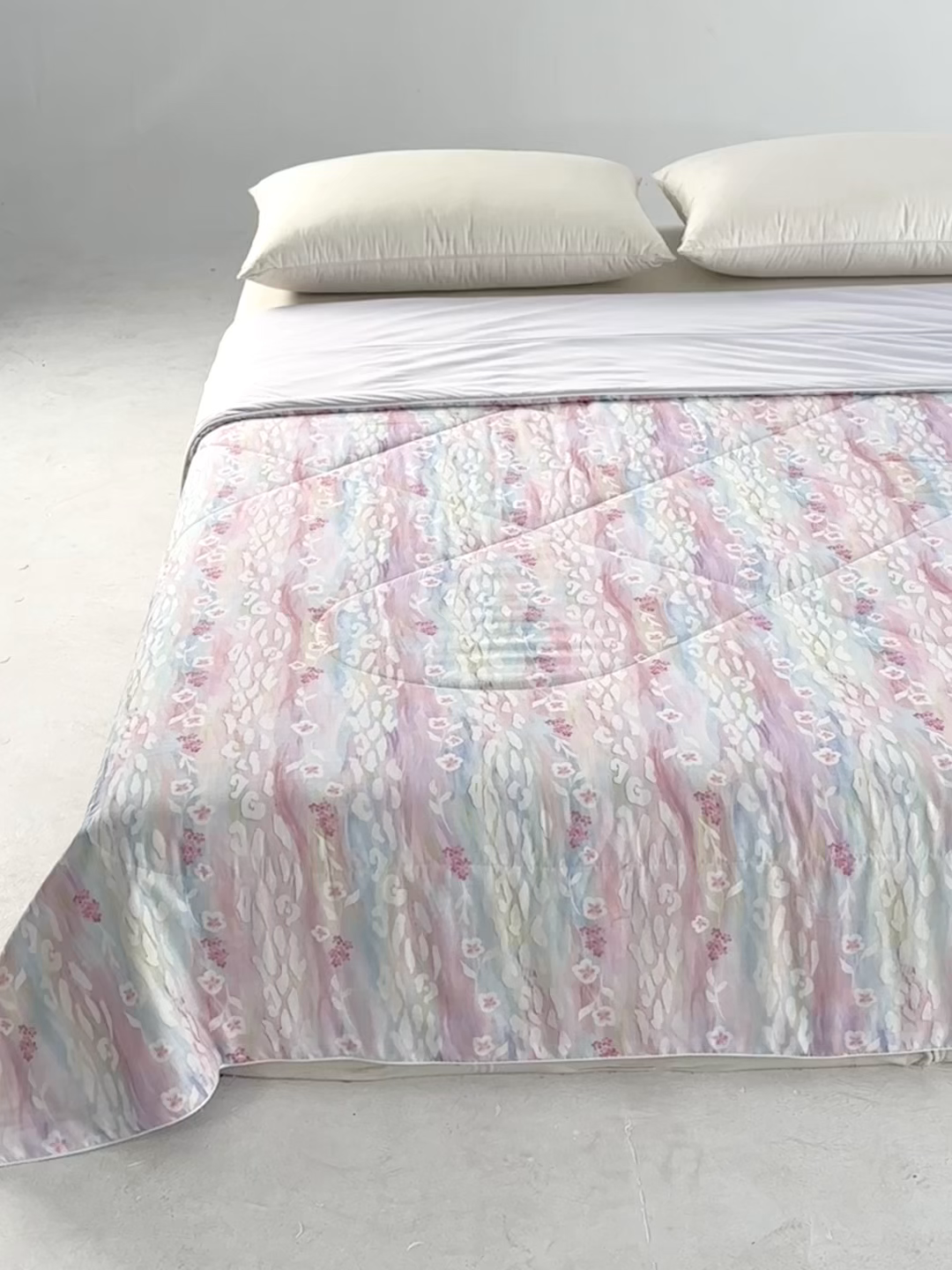 91家纺网 家纺一手货源 找家纺 金昱纺 2026春夏新款A类全棉双层纱棉花单夏被夏凉被空调被 禾棠映月-紫