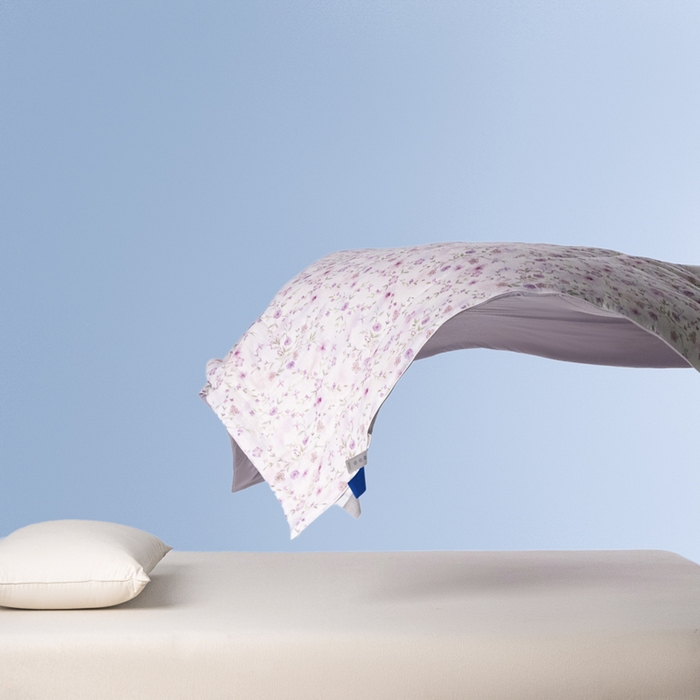 91家纺网 家纺一手货源 找家纺 金昱纺 2026春夏新款A类全棉双层纱棉花单夏被夏凉被空调被 莲礼枝-紫