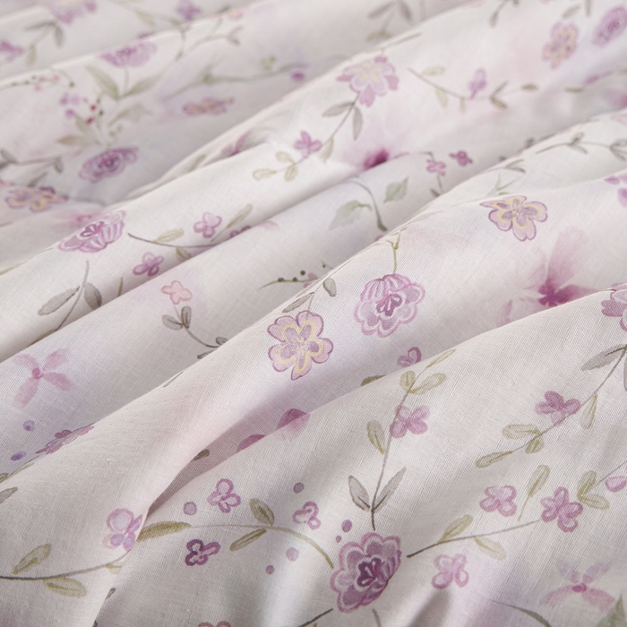 91家纺网 家纺一手货源 找家纺 金昱纺 2026春夏新款A类全棉双层纱棉花单夏被夏凉被空调被 莲礼枝-紫