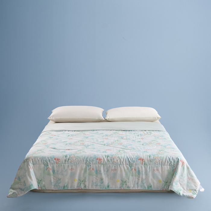 金昱纺 2026春夏新款A类全棉双层纱棉花单夏被夏凉被空调被 萌宠出游