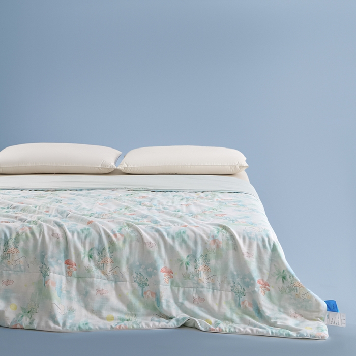 91家纺网 家纺一手货源 找家纺 金昱纺 2026春夏新款A类全棉双层纱棉花单夏被夏凉被空调被 萌宠出游