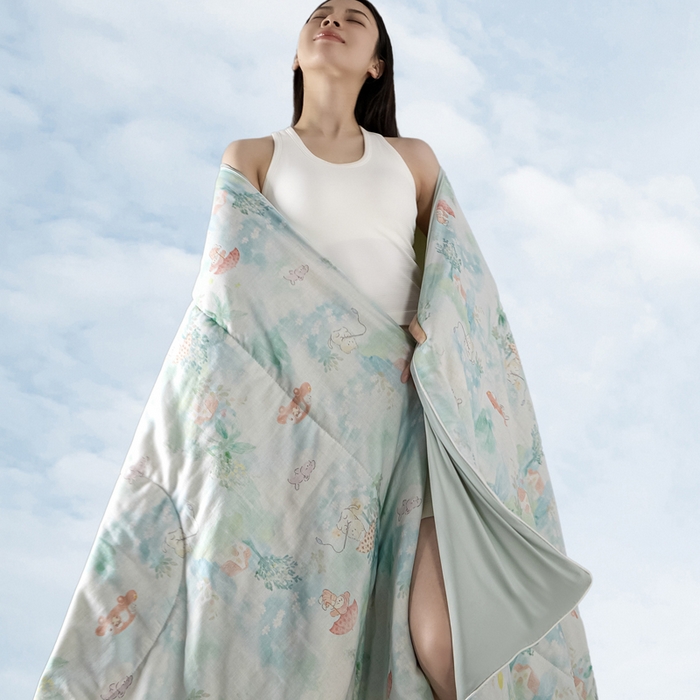 91家纺网 家纺一手货源 找家纺 金昱纺 2026春夏新款A类全棉双层纱棉花单夏被夏凉被空调被 萌宠出游