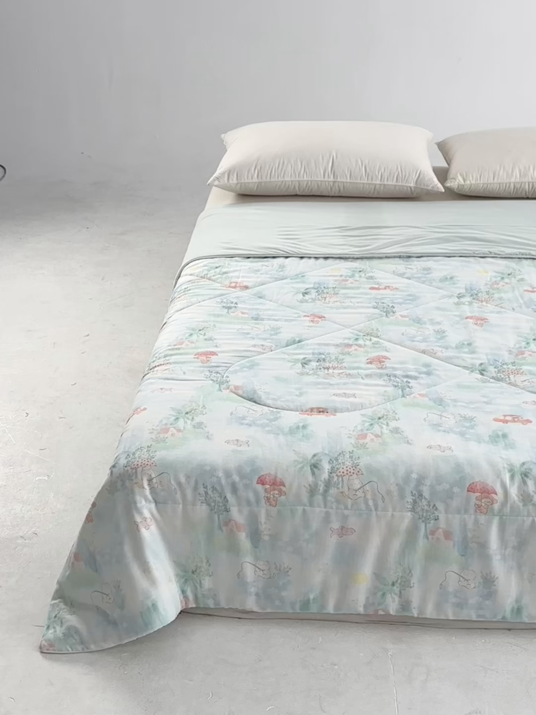 91家纺网 家纺一手货源 找家纺 金昱纺 2026春夏新款A类全棉双层纱棉花单夏被夏凉被空调被 萌宠出游