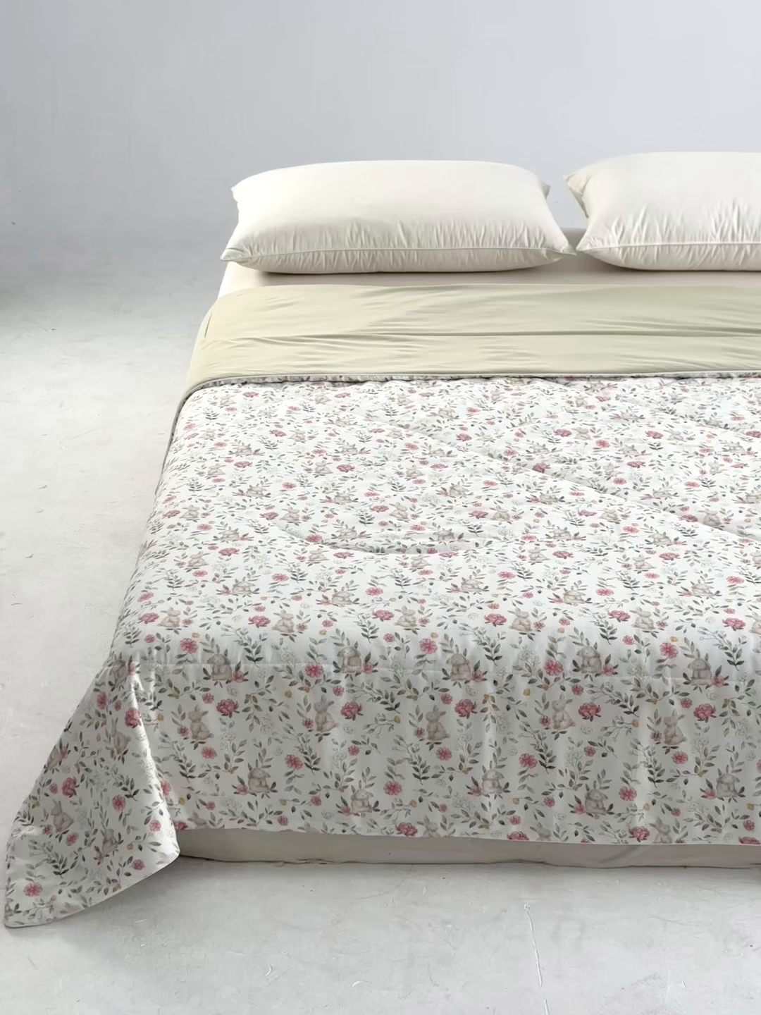 91家纺网 家纺一手货源 找家纺 金昱纺 2026春夏新款A类全棉双层纱棉花单夏被夏凉被空调被 仙女兔