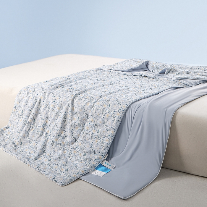 91家纺网 家纺一手货源 找家纺 金昱纺 2026春夏新款A类全棉双层纱棉花单夏被夏凉被空调被 香忆源-兰