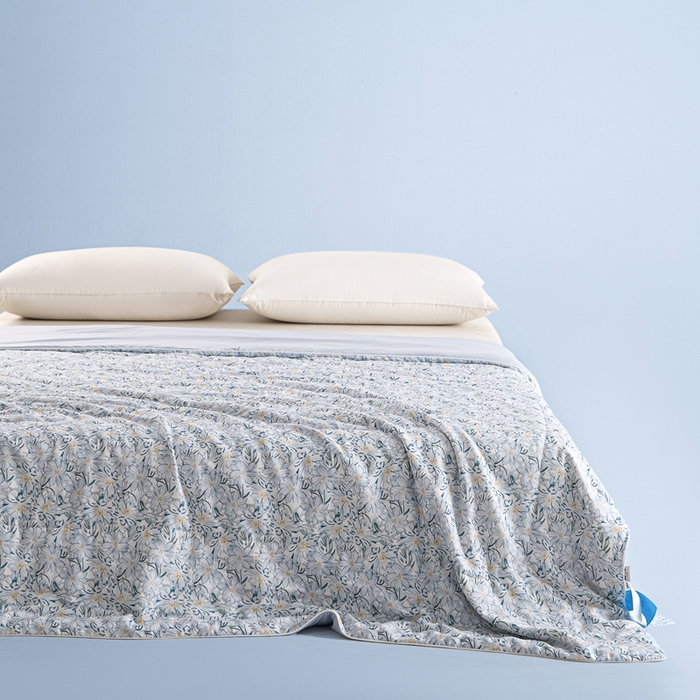 91家纺网 家纺一手货源 找家纺 金昱纺 2026春夏新款A类全棉双层纱棉花单夏被夏凉被空调被 香忆源-兰