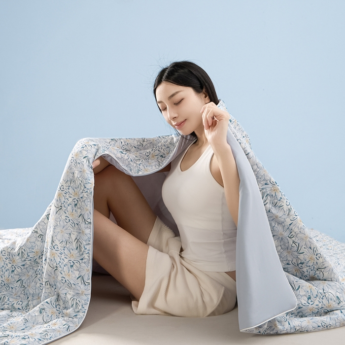 91家纺网 家纺一手货源 找家纺 金昱纺 2026春夏新款A类全棉双层纱棉花单夏被夏凉被空调被 香忆源-兰