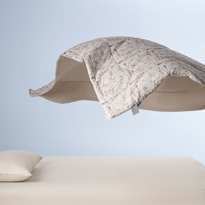 91家纺网 家纺一手货源 找家纺 金昱纺 2026春夏新款A类全棉双层纱棉花单夏被夏凉被空调被 中世纪-咖