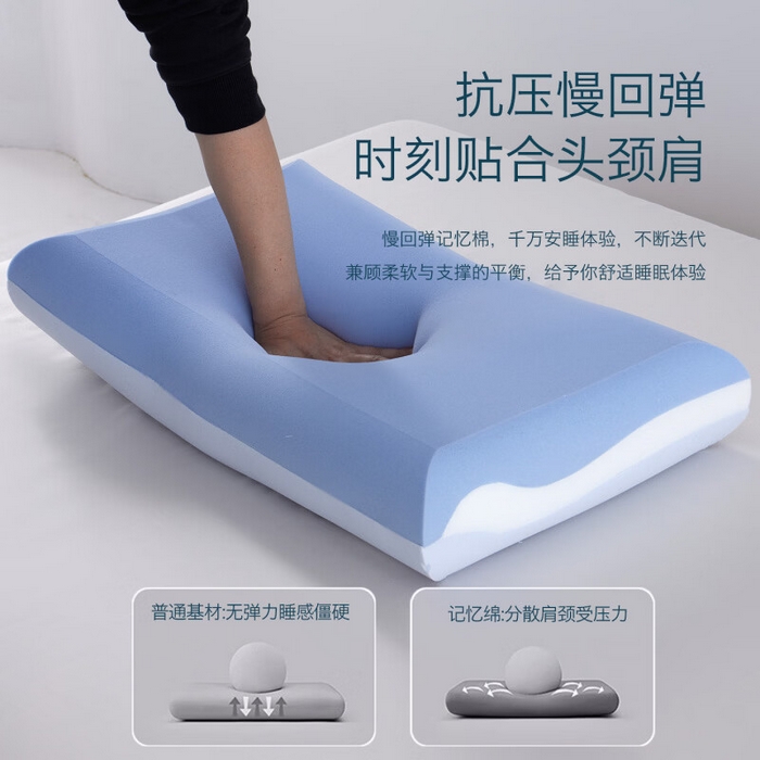 91家纺网 家纺一手货源 找家纺 （总）森一洋记忆棉 2026新款酒店同款零压深睡Pro第二代慢回弹记忆棉枕头护颈椎助 眠云朵枕芯