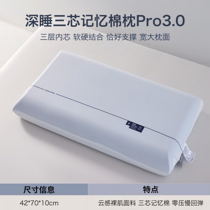 91家纺网 家纺一手货源 找家纺 （总）森一洋记忆棉 2026新款酒店同款零压深睡Pro第二代慢回弹记忆棉枕头护颈椎助 眠云朵枕芯