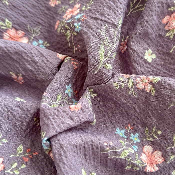 91家纺网 家纺一手货源 找家纺 竹合家纺 2026春夏新品高克重A类泡芙纱泡泡皱皱纱四件套花叙