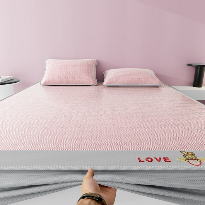 91家纺网 家纺一手货源 找家纺 （总）福来临家纺 2026新款凉感冰丝席萌宠布布床笠款