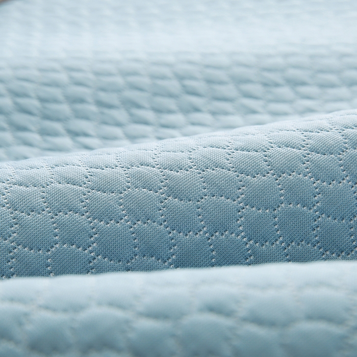 91家纺网 家纺一手货源 找家纺 小牛席业 2026新款海岛夏日冷感豆豆夏凉枕套 蓝色