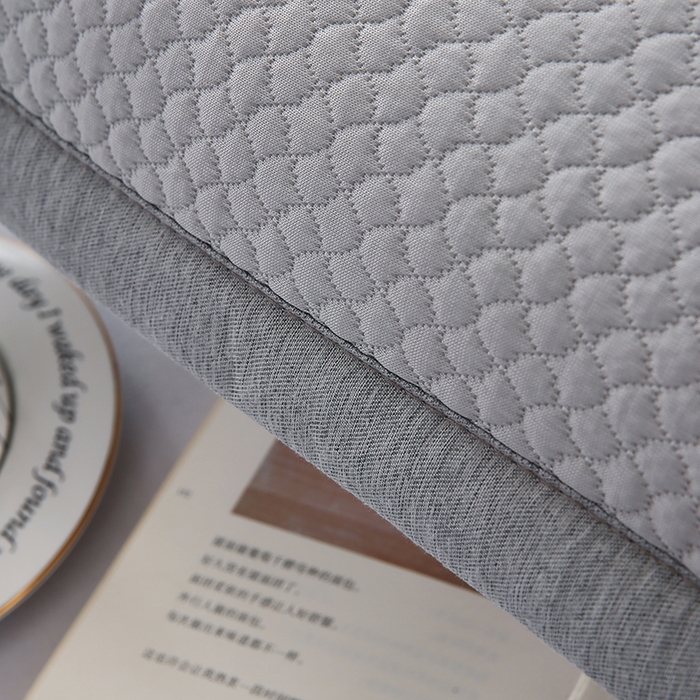 91家纺网 家纺一手货源 找家纺 小牛席业 2026新款海岛夏日冷感豆豆夏凉枕套 灰色